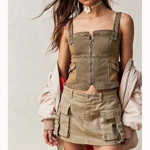 We The Free Denim Cargo Skort